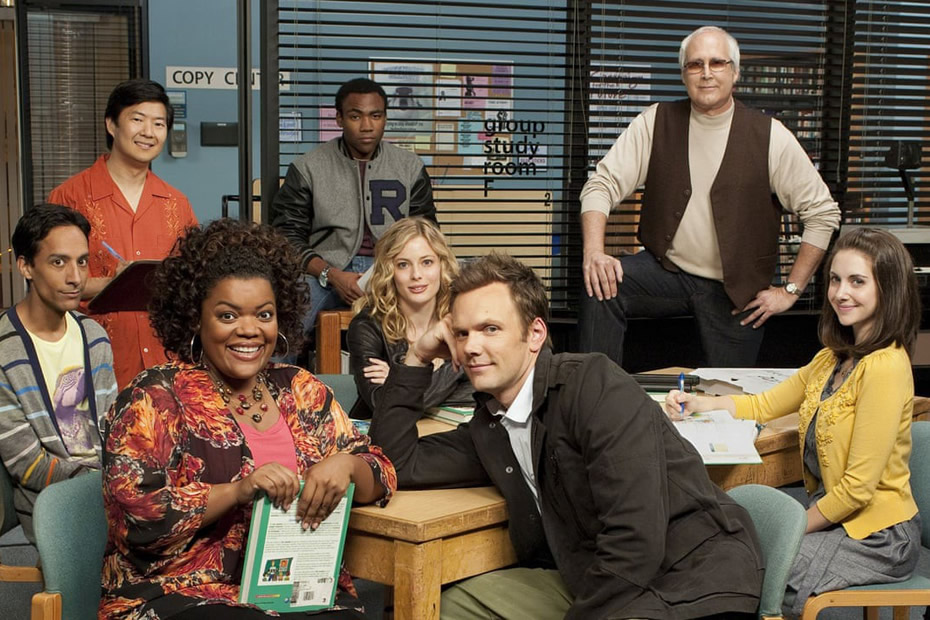 The cast of the US sitcom Community.