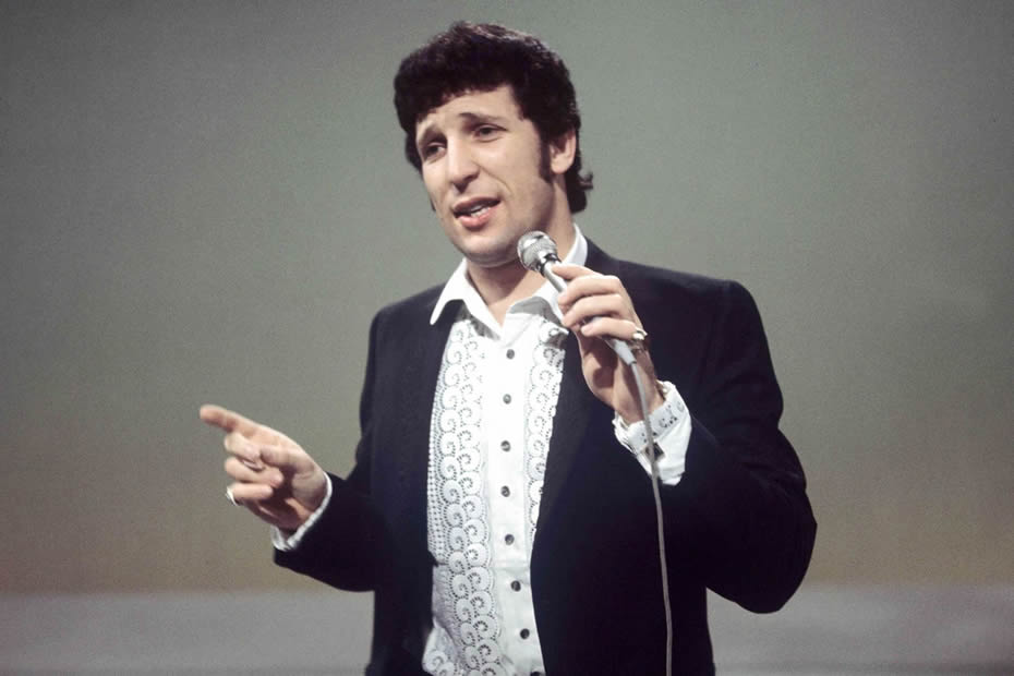 Sir Tom Jones in his heyday. Probably singing Delilah.