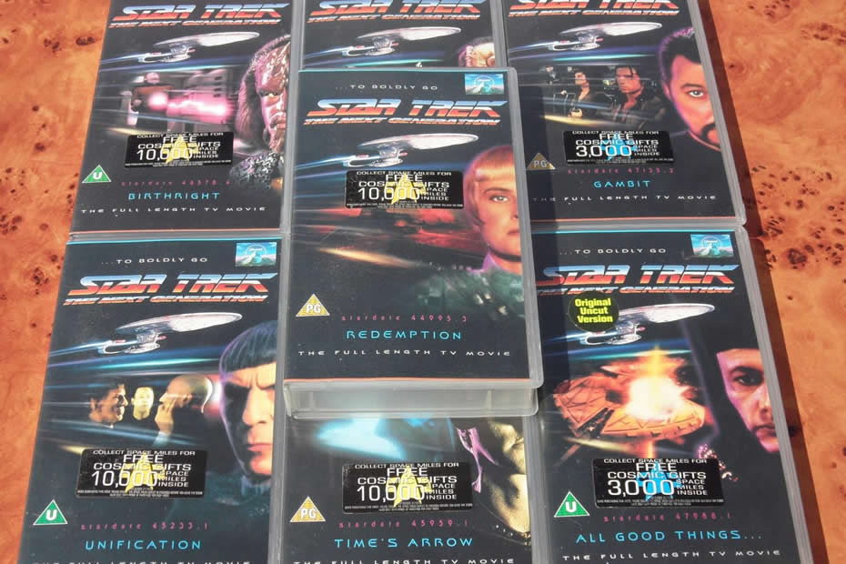 Star Trek The Next Generation on UK VHS Tape.