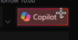 The Copilot button, highlighted by uBlock